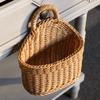 JOEBO 2Pcs Woven Hanging Basket Wicker Hanging Storage Basket Organizer Wicker Hanging Storage Bins Seagrass Wall Basket Garden Plant Baskets for Home Wedding Decorations view 2