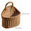 JOEBO 2Pcs Woven Hanging Basket Wicker Hanging Storage Basket Organizer Wicker Hanging Storage Bins Seagrass Wall Basket Garden Plant Baskets for Home Wedding Decorations view 3