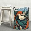 Laundry Hamper Round Laundry Basket with Handles Flock of Birds Laundry Hampers Waterproof Circular Hamper for Bathroom Storage Basket Dirty Clothes Hamper for Dirty Clothes view 1