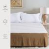 Bed Skirt Queen Size 15 Inch Drop Bed Frame Cover, Queen Size Pleated Bed Skirt - Soft Three Sides Fabric Dust Bed Spread (A,59" W*79" L*15" H) view 2