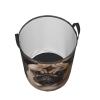 Laundry Hamper Round Laundry Basket with Handles Animal Pug Dog Laundry Hampers Waterproof Circular Hamper for Bathroom Storage Basket Dirty Clothes Hamper for Dirty Clothes view 2