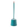 SUREK Soft Plastic Toilet Brush Compact Size Holder Floor-Mounted Toilet Brush and Holder Set for Bathroom Storage Reusable, Green view 1