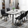 SoOSSN Dining Chair Set of 2 PU Leather Padded Soft Seat Metal Legs Chairs Dining Chairs (Color:Black) view 2