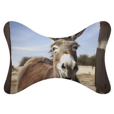 NONHAI 2 Pack Car Neck Pillow Funny Donkey Car Headrest Pillow Memory Foam Car Pillow Breathable Removable Cover Universal Headrest Pillow for Travel Car Seat Driving & Home