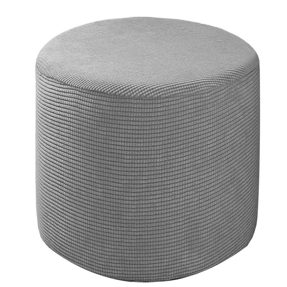 BLLMTEAR Ottoman Cover Slipcover Round Foot Stool Cover 30/33/35/40, Footstool Cover, Footrest Ottoman Covers, Foot Pouffe Protector with Elastic Bottom,Washable (Color : 4, Size : Diameter22in/55cm)