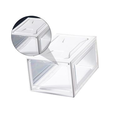 Outanaya Transparent Shoe Organizer Box Clamshell -friendly for Sneakers Casual Shoes Easy to Clean Space-saving Storage