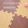 24 Pcs Funnyfuzzy puzzle play foam mat, Wood grain splicing Thickened Foam Interlocking Floor Mat,Square Interlocking Foam Tiles with Edgings Soft Anti-Slip Puzzle Area Rug Playmat for Room Floor ( Co view 2