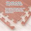 24 Pcs Funnyfuzzy puzzle play foam mat, Wood grain splicing Thickened Foam Interlocking Floor Mat,Square Interlocking Foam Tiles with Edgings Soft Anti-Slip Puzzle Area Rug Playmat for Room Floor ( Co view 3