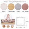 24 Pcs Funnyfuzzy puzzle play foam mat, Wood grain splicing Thickened Foam Interlocking Floor Mat,Square Interlocking Foam Tiles with Edgings Soft Anti-Slip Puzzle Area Rug Playmat for Room Floor ( Co view 4