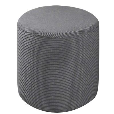 BLLMTEAR Ottoman Cover Slipcover Round Foot Stool Cover 30/33/35/40, Footstool Cover, Footrest Ottoman Covers, Foot Pouffe Protector with Elastic Bottom,Washable (Color : 5, Size : D30xH25cm/12x10in)