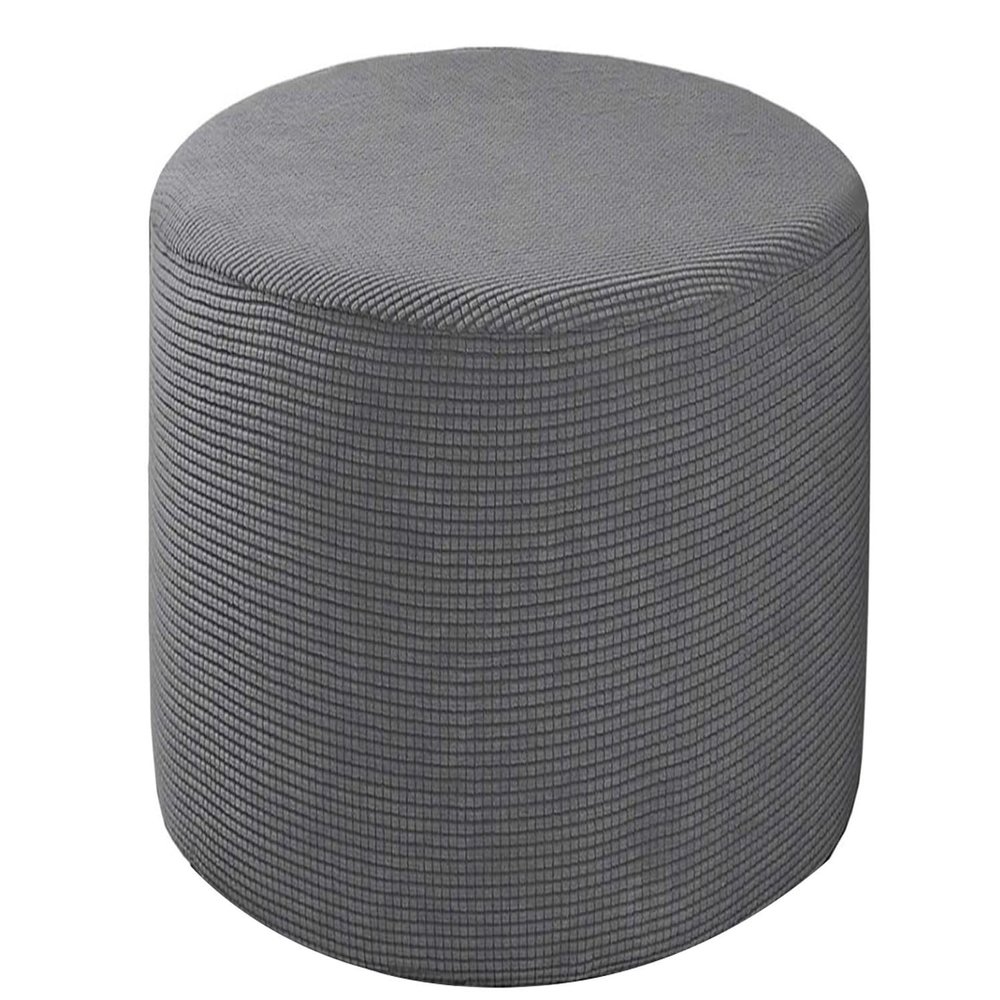 BLLMTEAR Ottoman Cover Slipcover Round Foot Stool Cover 30/33/35/40, Footstool Cover, Footrest Ottoman Covers, Foot Pouffe Protector with Elastic Bottom,Washable (Color : 5, Size : D30xH25cm/12x10in)