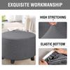 BLLMTEAR Ottoman Cover Slipcover Round Foot Stool Cover 30/33/35/40, Footstool Cover, Footrest Ottoman Covers, Foot Pouffe Protector with Elastic Bottom,Washable (Color : 5, Size : D30xH25cm/12x10in) view 3