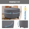 BLLMTEAR Ottoman Cover Slipcover Round Foot Stool Cover 30/33/35/40, Footstool Cover, Footrest Ottoman Covers, Foot Pouffe Protector with Elastic Bottom,Washable (Color : 5, Size : D30xH25cm/12x10in) view 4