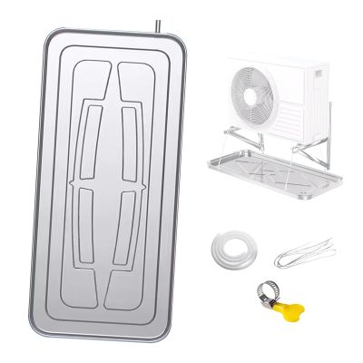 GMBAYUE Outdoor Air Conditioner Drip Pan, Stainless Steel Universal Ac Drip Cushion Water Collecting Drainage Pan, No Leak HVAC Units Drip Tray Window Ac Units Drain Kit (Color : 1-1.5P)