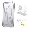 GMBAYUE Outdoor Air Conditioner Drip Pan, Stainless Steel Universal Ac Drip Cushion Water Collecting Drainage Pan, No Leak HVAC Units Drip Tray Window Ac Units Drain Kit (Color : 1-1.5P) view 1