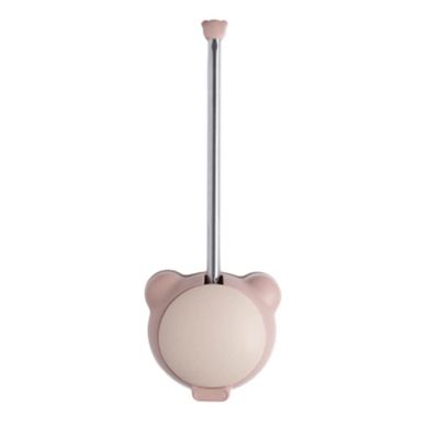 Soft Plastic Toilet Brush with Stainless Steel Handle Toilet Brush and Holder Cute Toilet Cleaner Brush for Bathroom Storage Reusable