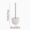 Soft Plastic Toilet Brush with Stainless Steel Handle Toilet Brush and Holder Cute Toilet Cleaner Brush for Bathroom Storage Reusable view 2