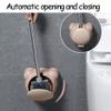 Soft Plastic Toilet Brush with Stainless Steel Handle Toilet Brush and Holder Cute Toilet Cleaner Brush for Bathroom Storage Reusable view 3