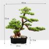 Artificial Decorative Plants Artificial Bonsai Tree Fake Plants Decoration with Square Ceramic Flower Pot Indoor Potted Faux Pine Plants Bonsai Tree Desktop Potted Decoration Fake Houseplants view 2
