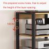 XIHAADOY Audio Rack Tower 5-Tier Audio Vedio-Media Stand Corner Shelf, CD Stereo Storage Shelf Wooden Component Cabinet (C) view 3
