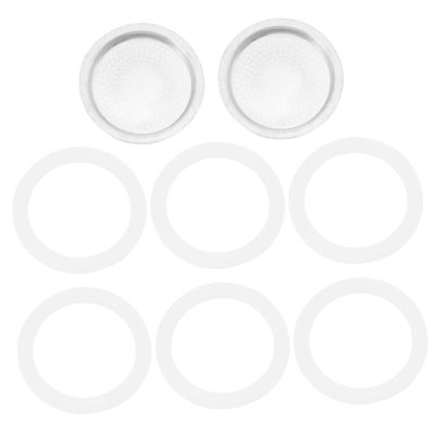 HOLIDYOYO 8pcs Mocha Pot Accessories Silicone Rings Coffee Strainer Mesh for Espresso Heat-resistant Silicone for Home Use