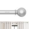 Silver Curtain Rods 36 to 72 Inches(3-6 Feet),5/8 inch Splicing Drapery Rods,Small Curtain Rods Set,Size: 36''-72'',Silver view 1