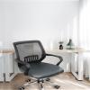 Pu Office Computer Chair Seat Covers, Stretch Waterproof PU Computer Chair Seat Cushion Slipcovers, Removable Washable Rotating Chair Covers for Rotating Office Chair Seat,Grey view 2