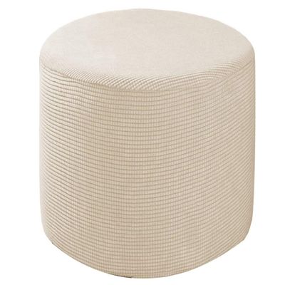 BLLMTEAR Ottoman Cover Slipcover Round Foot Stool Cover 30/33/35/40, Footstool Cover, Footrest Ottoman Covers, Foot Pouffe Protector with Elastic Bottom,Washable (Color : 6, Size : Diameter20in/50cm)