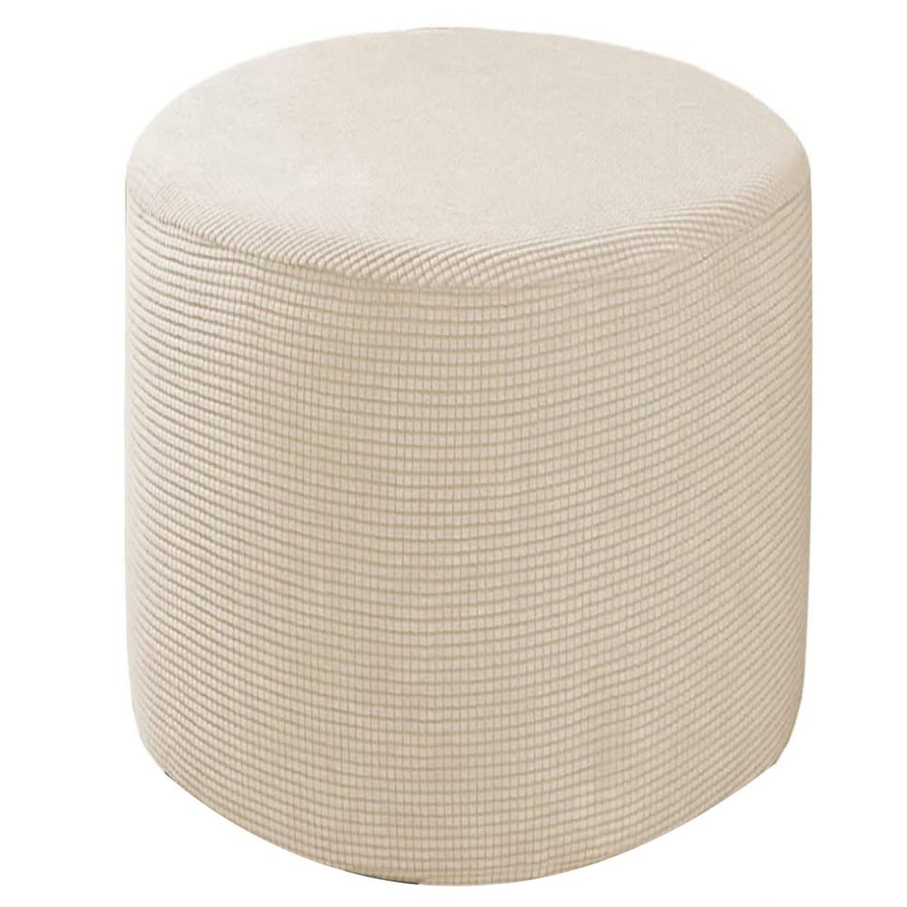 BLLMTEAR Ottoman Cover Slipcover Round Foot Stool Cover 30/33/35/40, Footstool Cover, Footrest Ottoman Covers, Foot Pouffe Protector with Elastic Bottom,Washable (Color : 6, Size : Diameter20in/50cm)