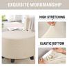 BLLMTEAR Ottoman Cover Slipcover Round Foot Stool Cover 30/33/35/40, Footstool Cover, Footrest Ottoman Covers, Foot Pouffe Protector with Elastic Bottom,Washable (Color : 6, Size : Diameter20in/50cm) view 3