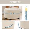 BLLMTEAR Ottoman Cover Slipcover Round Foot Stool Cover 30/33/35/40, Footstool Cover, Footrest Ottoman Covers, Foot Pouffe Protector with Elastic Bottom,Washable (Color : 6, Size : Diameter20in/50cm) view 4