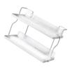HomeLoft Basics Double Shelf Countertop Spice Rack Seasoning Organizer Seasoning Rack Holder Makeup Organizer Spice Jar Rack Double-layer Makeup Shelf Countertop 2 Tier Shelf Cosmetic Rack, White view 1