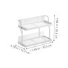 HomeLoft Basics Double Shelf Countertop Spice Rack Seasoning Organizer Seasoning Rack Holder Makeup Organizer Spice Jar Rack Double-layer Makeup Shelf Countertop 2 Tier Shelf Cosmetic Rack, White view 3