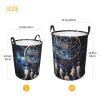 Laundry Hamper Round Laundry Basket with Handles White fantasy dream catcher Laundry Hampers Waterproof Circular Hamper for Bathroom Storage Basket Dirty Clothes Hamper for Dirty Clothes view 3