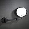 MUOBSBJRX Makeup Mirror Black Bathroom Wall-Mounted Folding Beauty Mirror Double-Sided Telescopic Magnifying Glass view 3