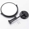 MUOBSBJRX Makeup Mirror Black Bathroom Wall-Mounted Folding Beauty Mirror Double-Sided Telescopic Magnifying Glass view 4