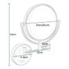 MUOBSBJRX Wall Mounted Sensor Mirror Health Makeup Shaving Mirror LED Lighted Luxury Bathroom Mirror for Hotel Vanity with Adjustable Extendable 8 inch 5X Magnification view 4