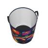 Laundry Hamper Round Laundry Basket with Handles Bowling Balls Laundry Hampers Waterproof Circular Hamper for Bathroom Storage Basket Dirty Clothes Hamper for Dirty Clothes view 2