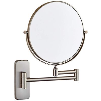 MUOBSBJRX Makeup Mirrors Wall Mounted Bathroom Double Sided Magnifying Adjustable Extendable Swivel Vanity Mirrors Cosmetic (Color : 6inch, Size : 3X)