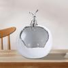 KaTiak Ceramic Ornaments,Rabbit Storage Box Jewelry Storage Container Animal Ceramic Sculpture, Sitting White (Color : Sitting White) view 4