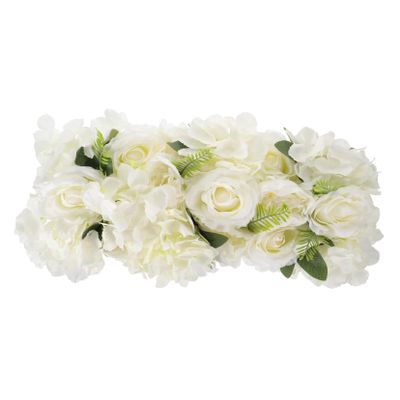 Cabilock Simulation Rose Flower Panel for Wedding Decor Faux Hanging Flower for Aisle Ceremony and Party Romantic Centerpiece Artificial Floral Wall Accent