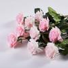 Aendu 10 Pcs Real Touch Artificial Silk Rose Flowers - Life-Like Pink Roses for Wedding Bouquet, Garden Party, and Floral Decor - Fake Roses with Natural Look view 2
