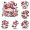 ARTopet 6Pcs DIY Diamond Desktop Ornament Rose Gnome Acrylic Special Shaped Crystal Diamond Art Painting Tabletop Ornaments Single Sided Diamond for Home Decor view 1