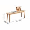 GUERNSEY End of Bed Bench Solid Wood Bench Nordic Home Bench Simple Oak Dining Room Stool Bedroom Rattan Bed End Stool Storage Bench for Bedroom, 120*28*42cm view 3