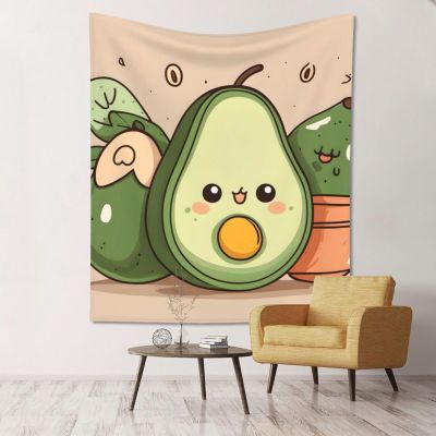 YYHWHJDE Cute yoga Avocado pattern durable tapestry (Vertical) 60 x 51 in Suitable for wall hanging, dormitory,decoration