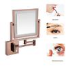 MUOBSBJRX Wall Mounted Makeup Mirror 3X Magnification 360 Degree Swivel Two-Sided Extendable 8 Inch Rectangle Extendable Arm (Color : Rose Gold, Size : Plug) view 4