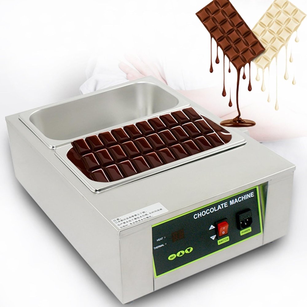 Electric Chocolate Melting Machine,Candy Warmer with Temp Control, 1000W Non-Stick Stainless Steel Melting for Cheese & Chocolate,Dessert,Broth,Wax Candle,Party Gift