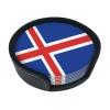 6 Pack Iceland Flag Leather Coaster with Holder for Drinks- Heat Resistant Non-Slip National Flag Funny Coasters for Wooden Table Coffee Bar Kitchen Decor Housewarming, Set of 6 view 2