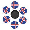 6 Pack Iceland Flag Leather Coaster with Holder for Drinks- Heat Resistant Non-Slip National Flag Funny Coasters for Wooden Table Coffee Bar Kitchen Decor Housewarming, Set of 6 view 3