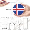 6 Pack Iceland Flag Leather Coaster with Holder for Drinks- Heat Resistant Non-Slip National Flag Funny Coasters for Wooden Table Coffee Bar Kitchen Decor Housewarming, Set of 6 view 4